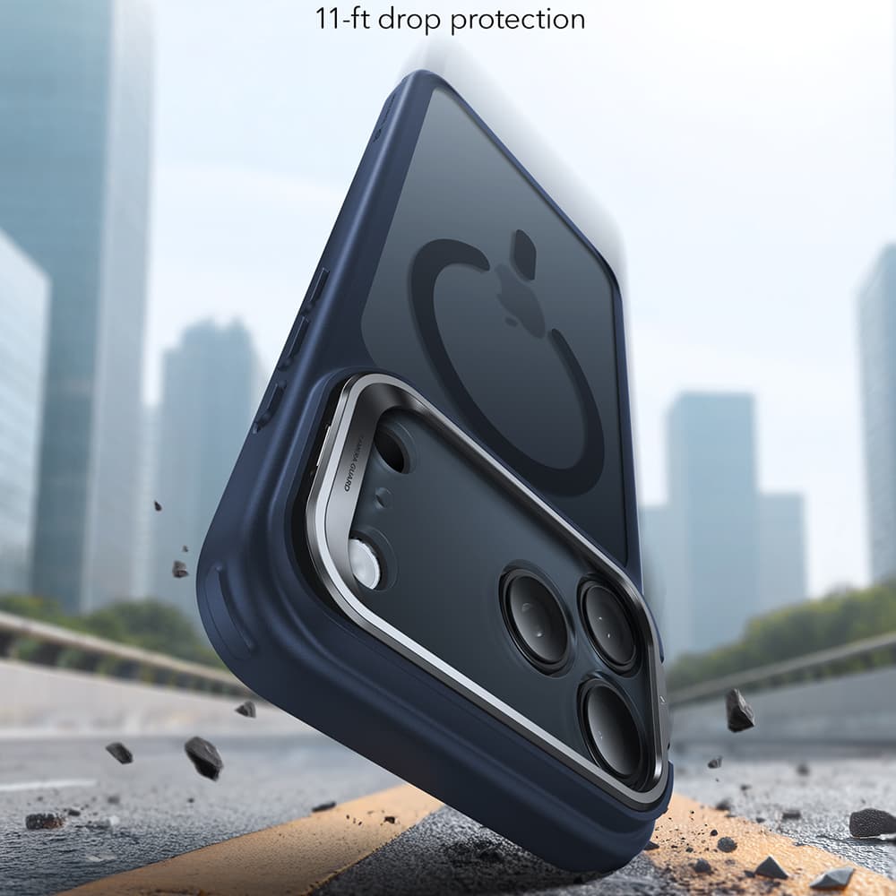 ESR Classic Hybrid HaloLock Kickstand iPhone 17 Pro v matné modré - náhled 3