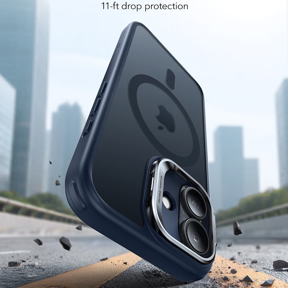 ESR Classic Hybrid HaloLock Kickstand pro iPhone 17 v matné modré - náhled 3