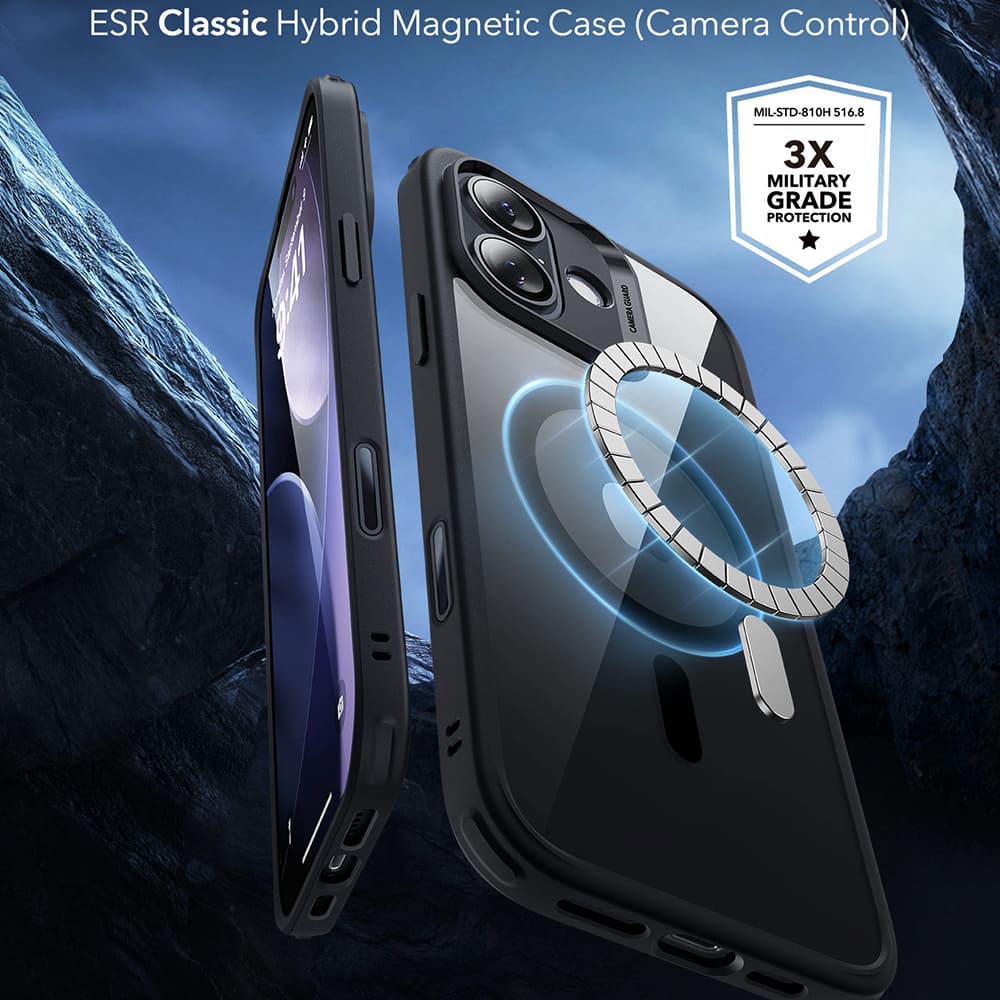 ESR Classic Hybrid HaloLock pro iPhone 17 černá průhledná - náhled 3