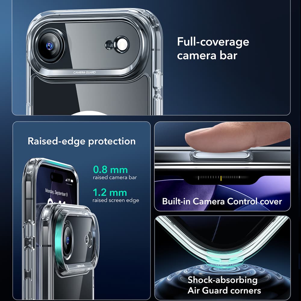 ESR Classic Hybrid HaloLock pro iPhone 17 Air průhledný - náhled 3