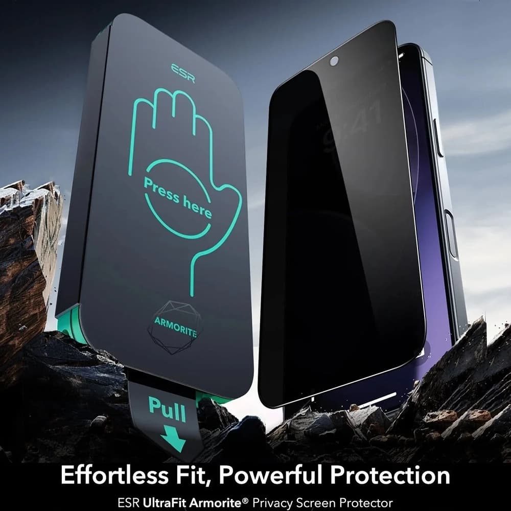 ESR Privacy Armorite ochranné sklo UltraFit (3 ks) iPhone 17 Air černá - náhled 3