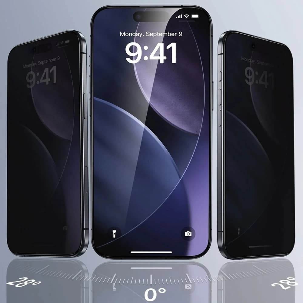 ESR Privacy Tempered Glass UltraFit (3 kusy) iPhone 17 iPhone 16 Pro černá - náhled 3