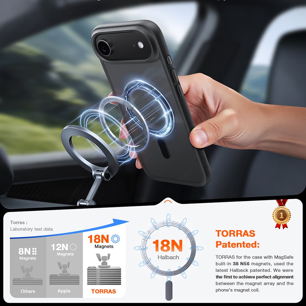 Torras Guardian Magnetic Series pouzdro pro iPhone 17 Air černé - náhled 3