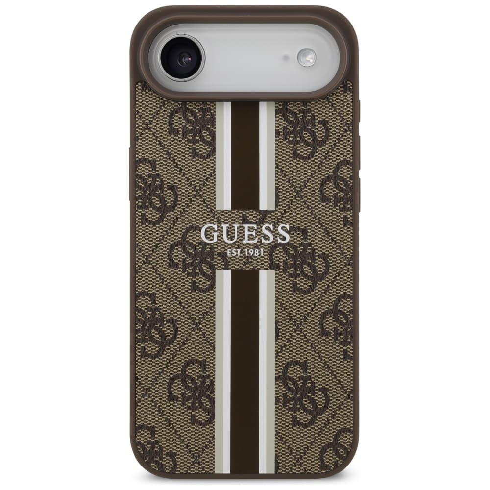Guess Hardcase 4G Printed Stripes MagSafe iPhone 17 Air hnědý - náhled 3