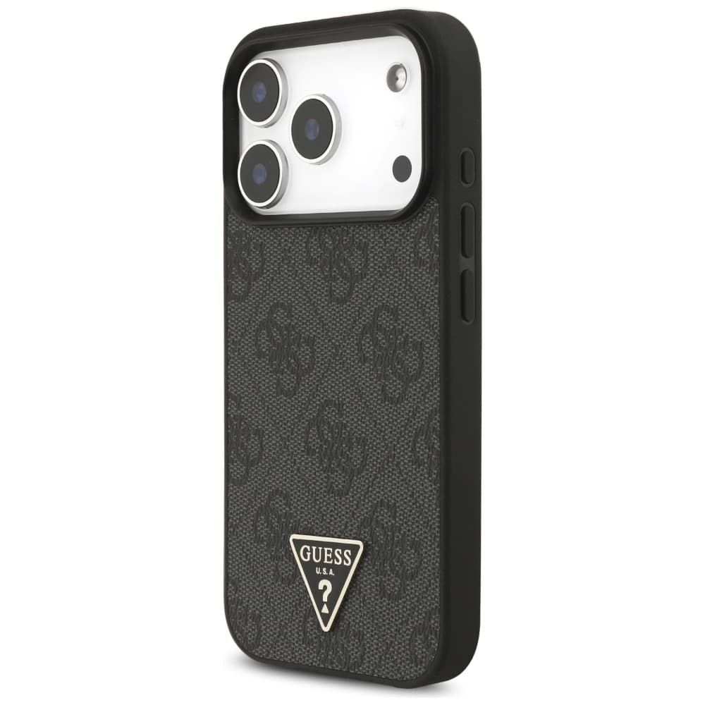 Guess Hardcase 4G Triangle Logo MagSafe s popruhem iPhone 17 Pro černý - náhled 3