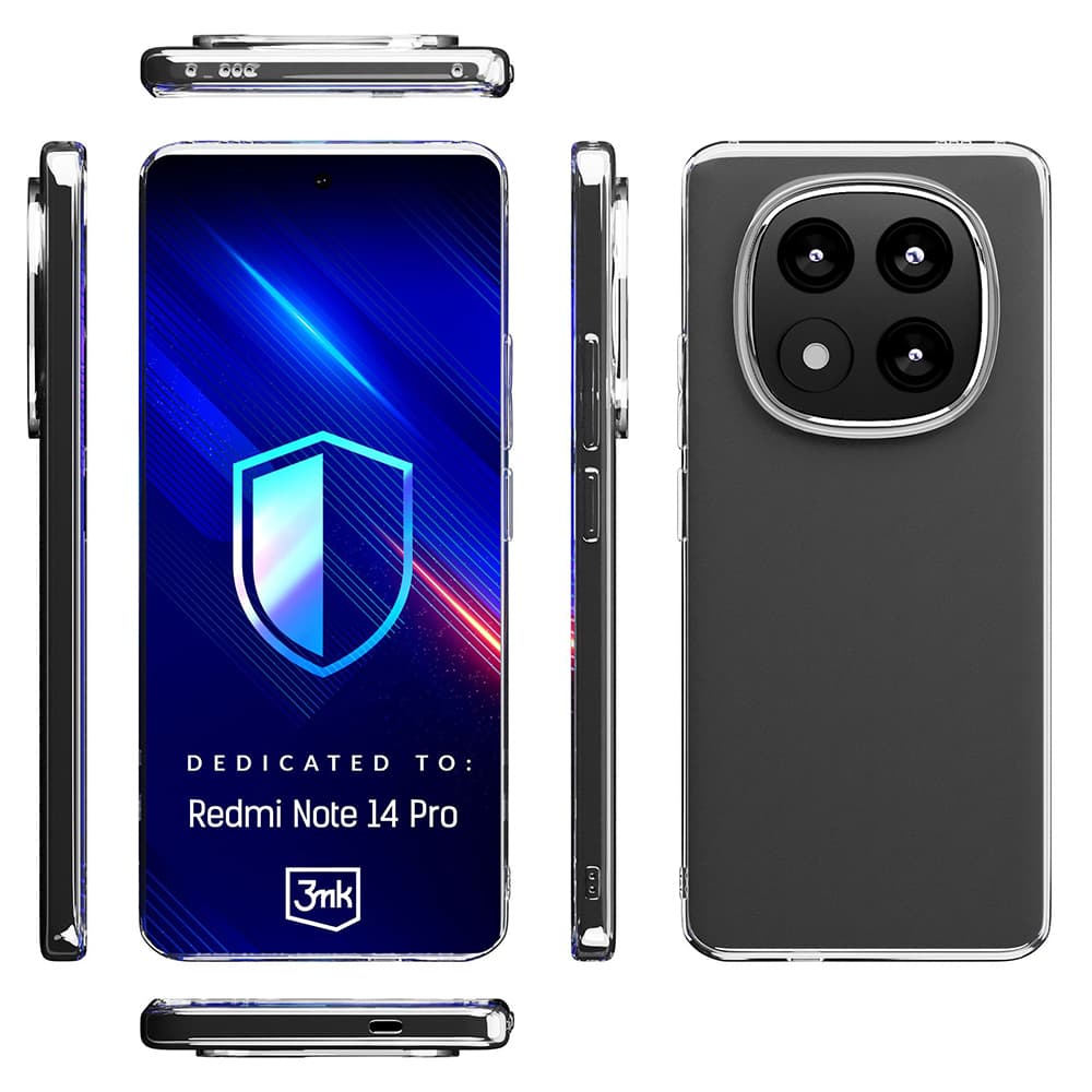 3mk Clear Case pro Xiaomi Redmi Note 14 Pro 5G Poco X7 5G průhledný - náhled 3