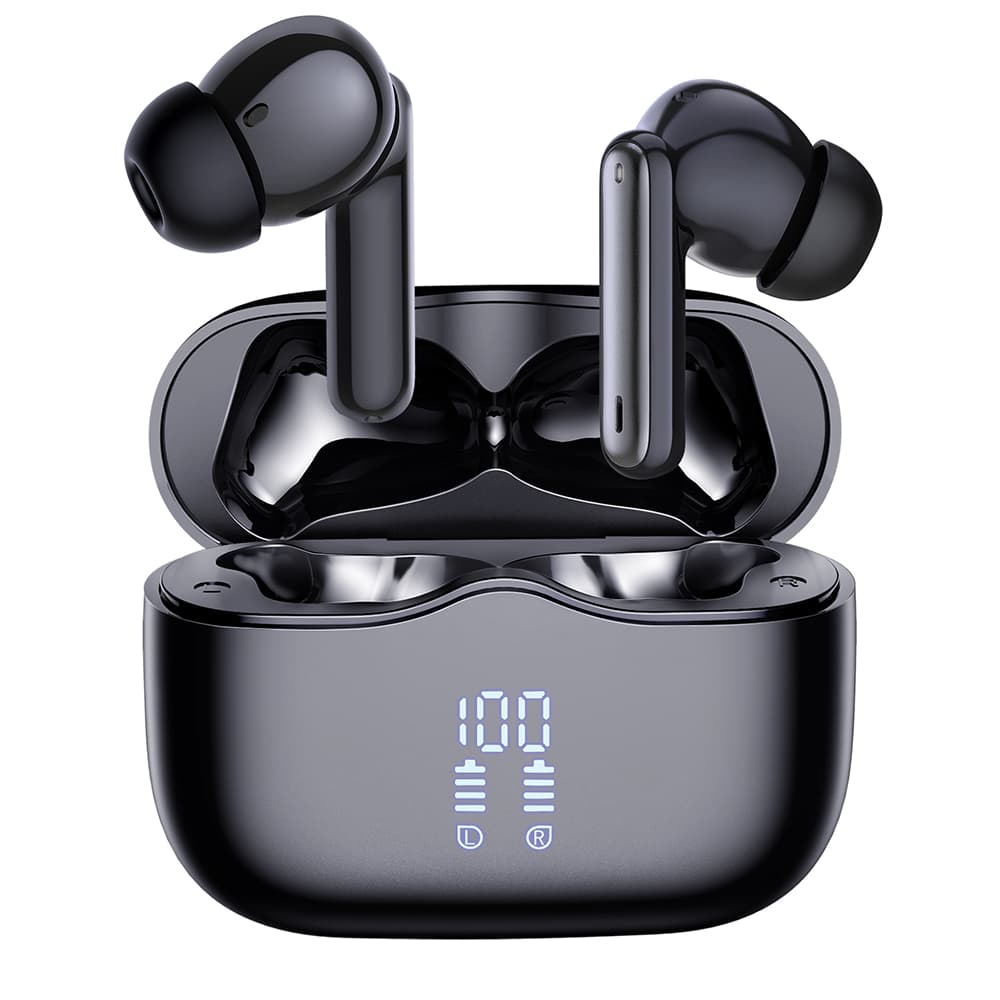 Techsuit - bezdrátová sluchátka VelarX One (CW2) - Bluetooth V5.4, 300mAh, ANC, ENC, 4 mikrofony - černá - náhled 3