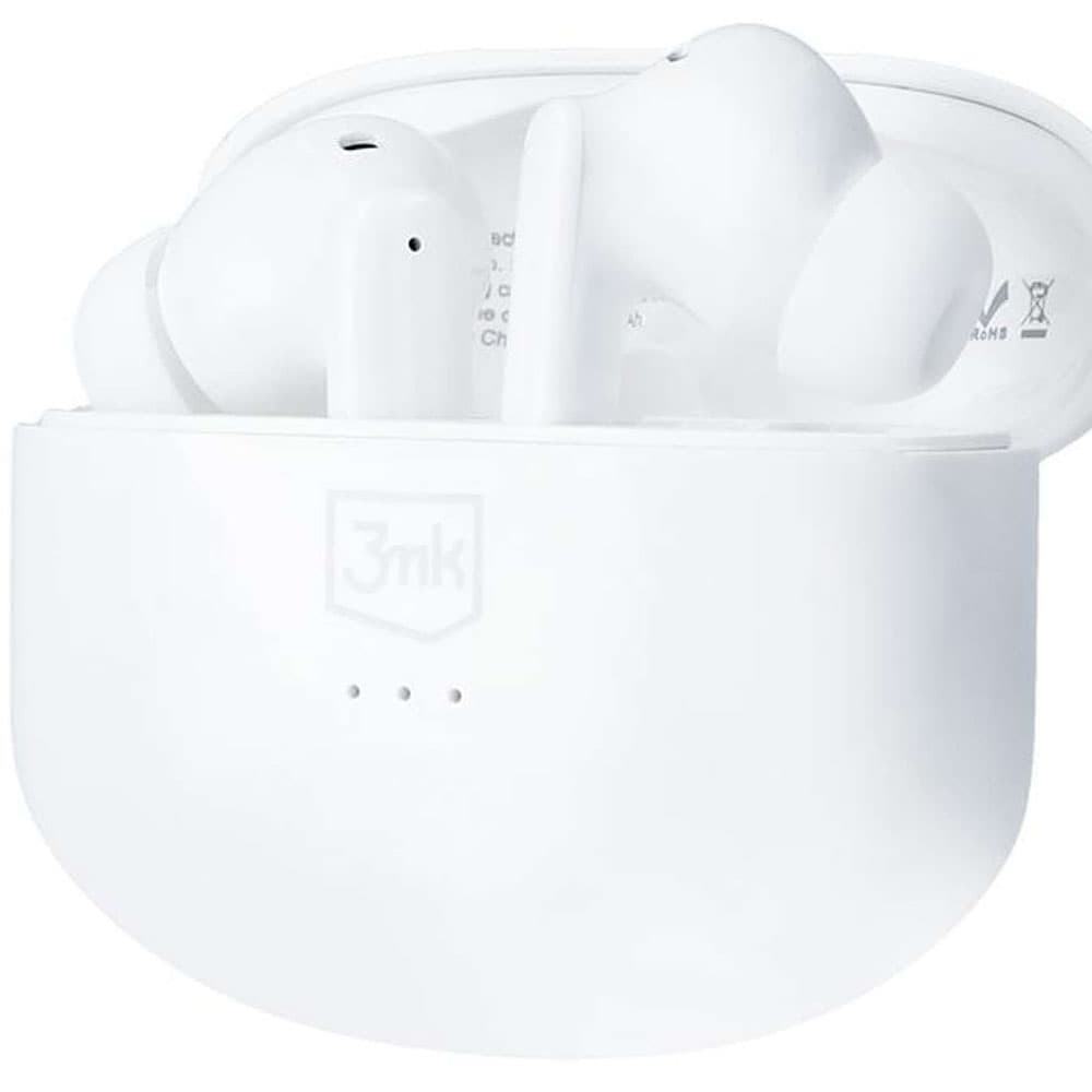 3mk Wireless Earphone Headphones LifePods Bluetooth V5.3 ANC dotykové ovládání bílá - náhled 3