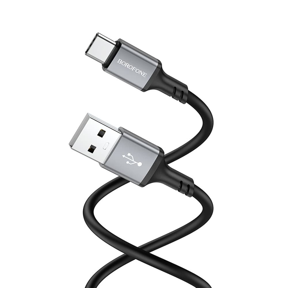 Borofone datový kabel BX83 USB na Type-C silikonový univerzální 3A 1m černý - náhled 3