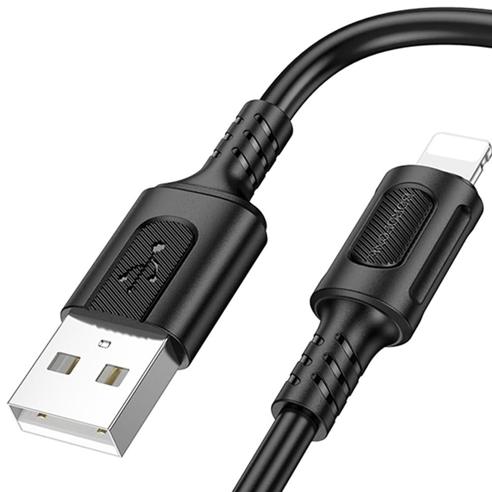 Borofone Datový kabel Feliz Series BX111 USB to Lightning 1m Černý - náhled 3