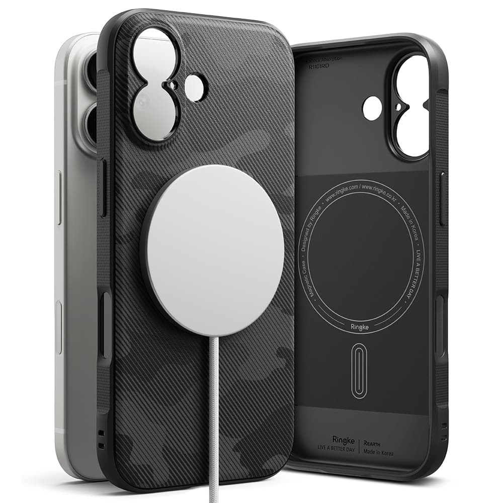 Kryt Ringke Onyx MagSafe pro iPhone 17 maskáčově černý - náhled 3
