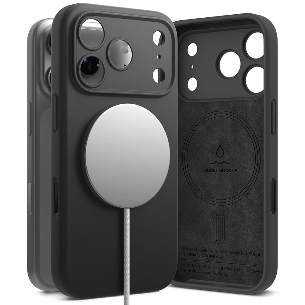 Ringke Silicone Magnetic MagSafe pro iPhone 17 Pro Max černý - náhled 3