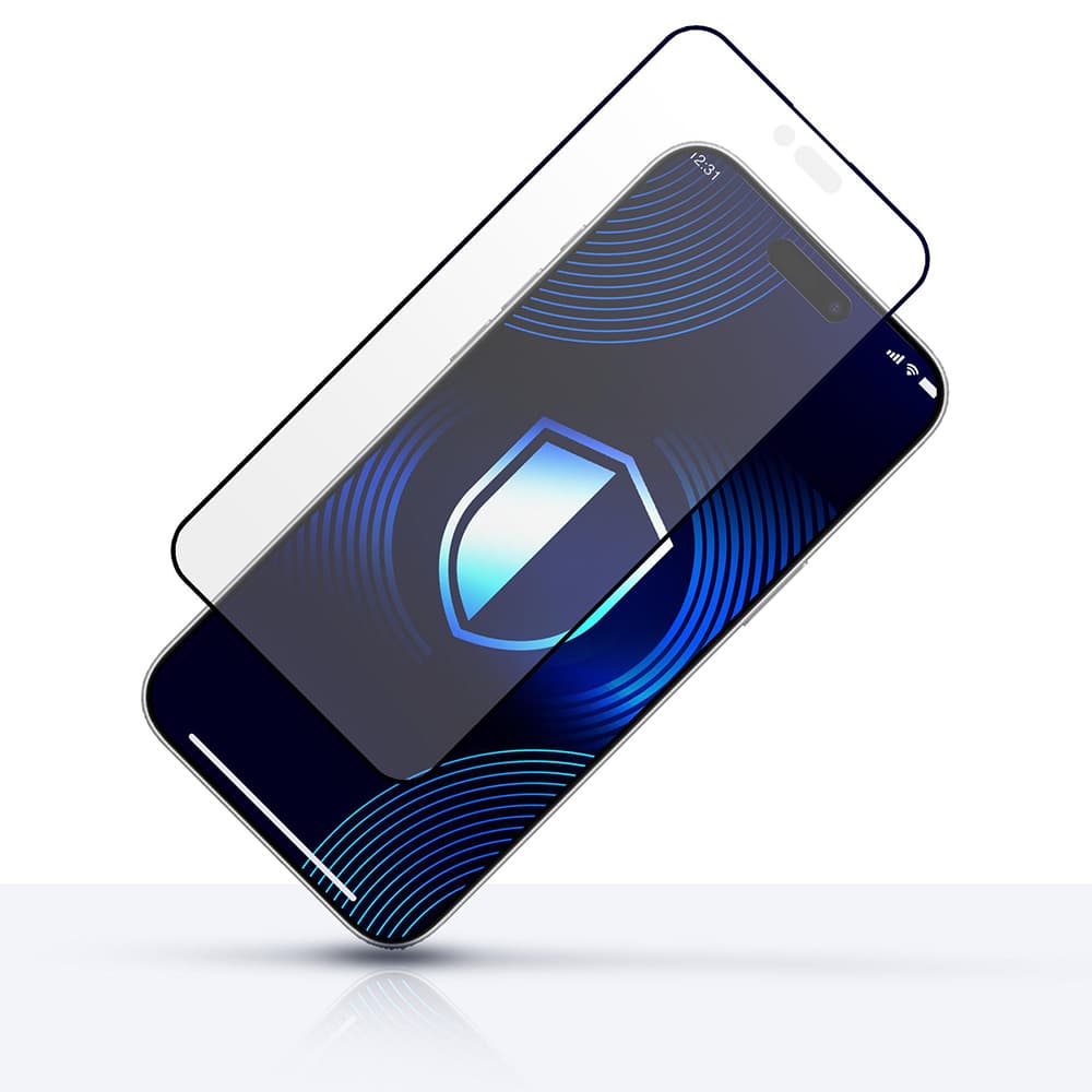 3mk HardGlass Matt Max tvrzené sklo na displej iPhone 17 Air černé - náhled 3