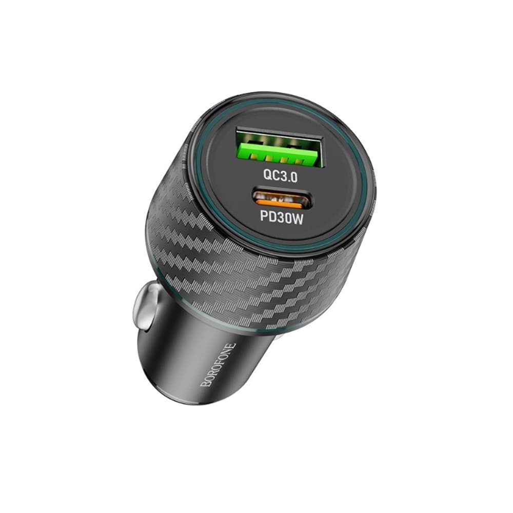 Borofone nabíječka do auta Brilliant BZ21 USB Type-C PD30W QC3.0 48W černá - náhled 3