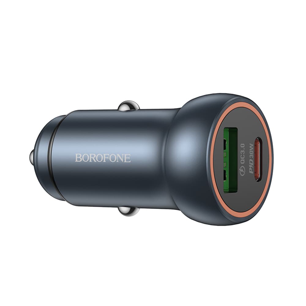 Borofone mini car charger fresh (BZ32A) rychlé nabíjení dva porty 30W - náhled 3