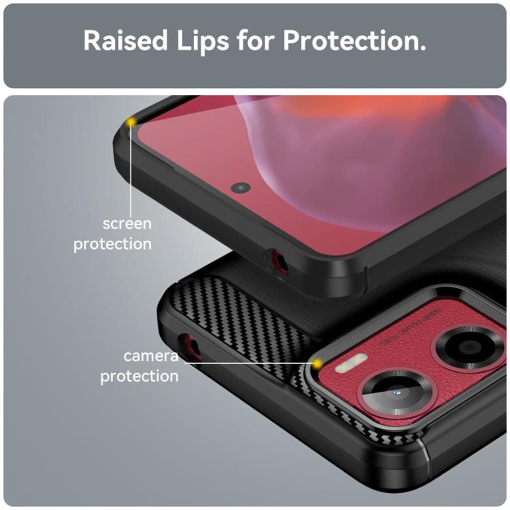 Pouzdro Techsuit Carbon Silicone pro Motorola Moto G05 E15 černé - náhled 3