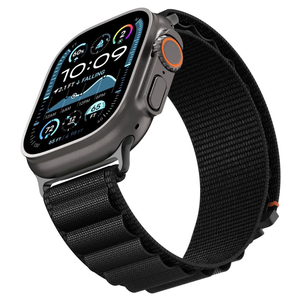 Spigen - řemínek k hodinkám (WBF1) - Apple Watch 6 / 7 / 8 / 9 / 10 / SE / SE 2 / Ultra / Ultra 2 / Ultra 3 (44/45/46/49mm) - černý - náhled 3