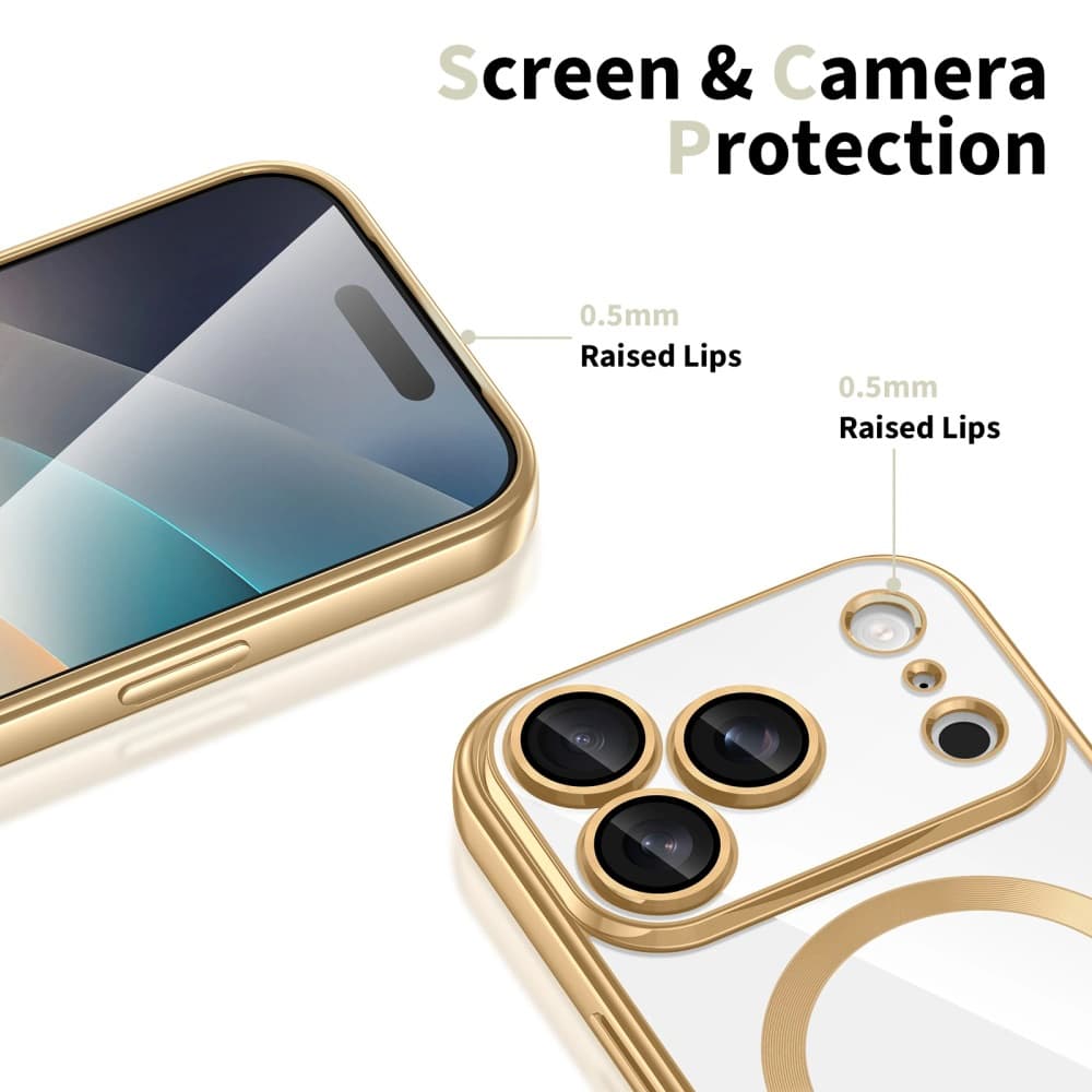 Techsuit Luxury Crystal MagSafe pro iPhone 17 Pro oranžová - náhled 3