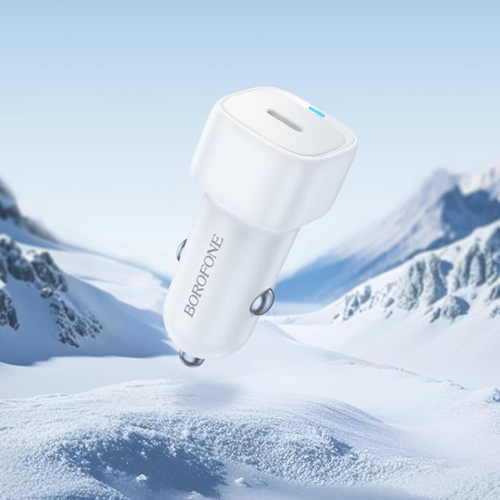 Borofone nabíječka do auta Cloud BZ34A Type-C jeden port 20W bílá - náhled 3