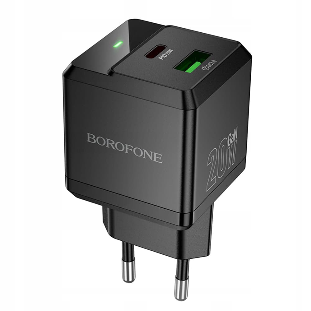 Borofone síťová nabíječka Intenso BN19 duální USB Type-C PD20W QC3.0 černá - náhled 3