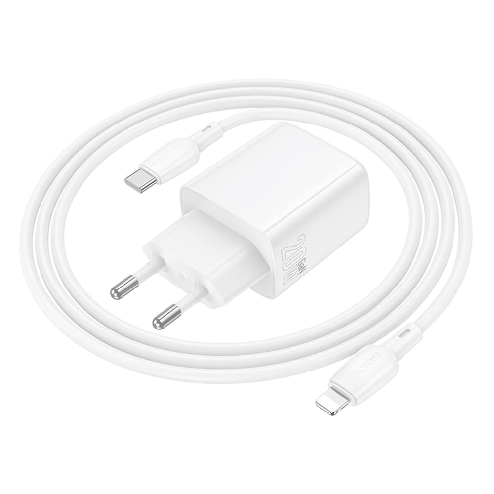 Borofone síťová nabíječka Fuente BN27 USB-C Lightning kabel bílá - náhled 3