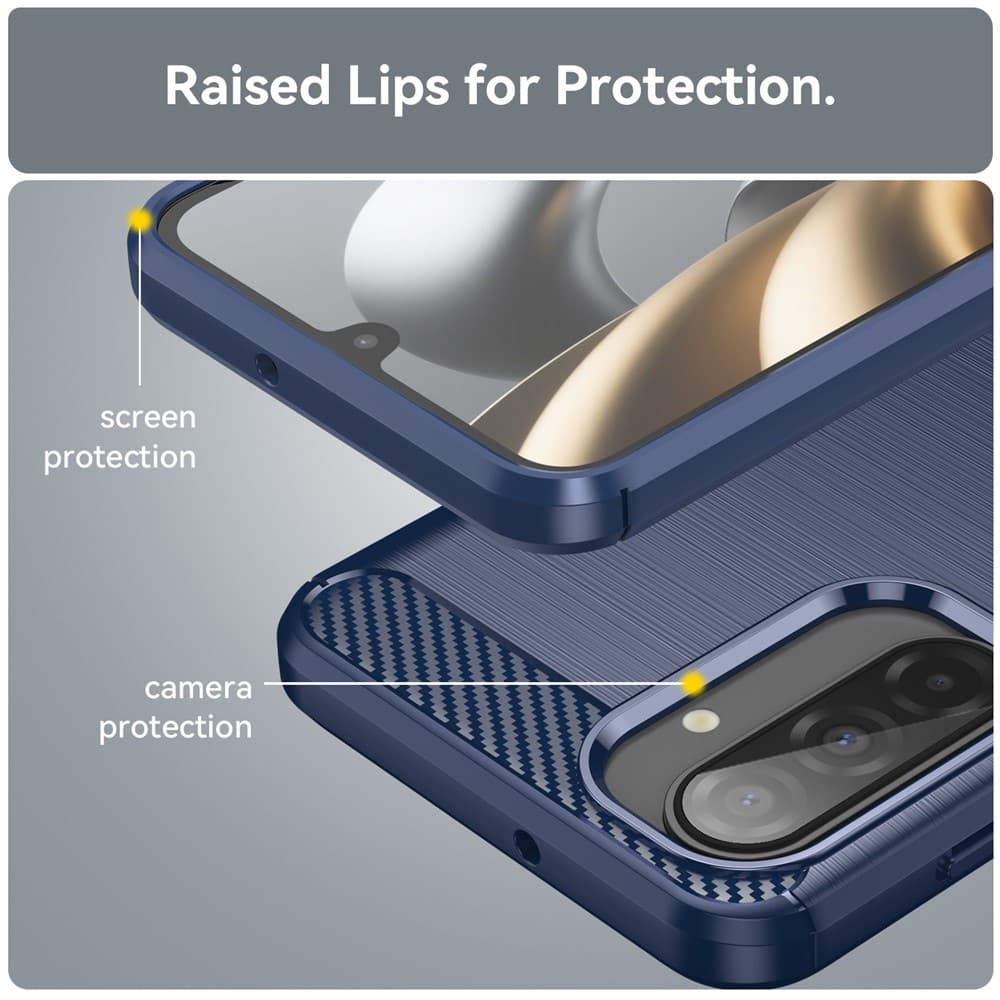 Techsuit Carbon Silicone pro Samsung Galaxy A17 5G A17 4G modrá - náhled 3