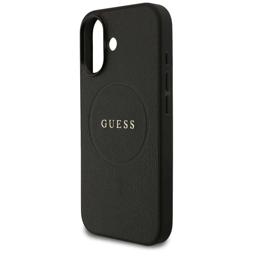 Guess Grained Gold Ring MagSafe GUHMP17SPGHSMMK iPhone 17 Černá - náhled 3