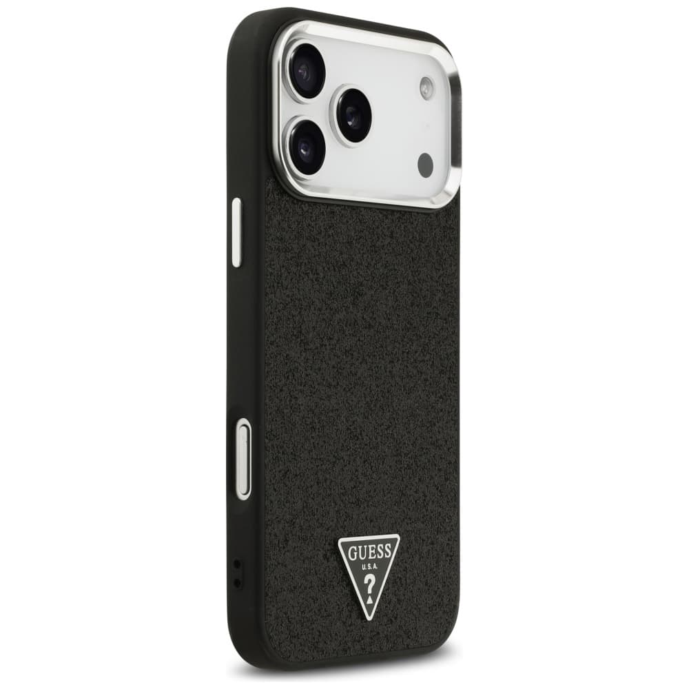 Guess Glitter Triangle Logo MagSafe iPhone 17 Pro Max černý - náhled 3