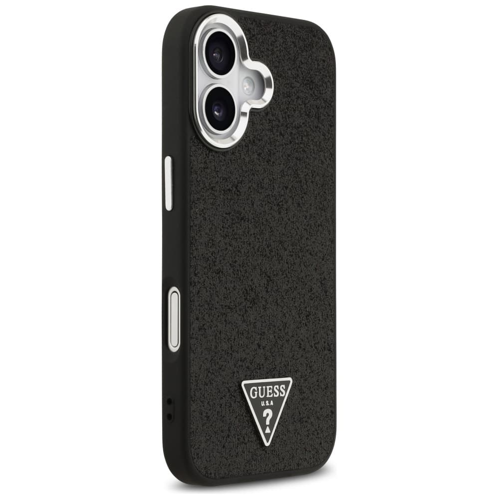 Guess Glitter Triangle Logo MagSafe pro iPhone 17 černý - náhled 3