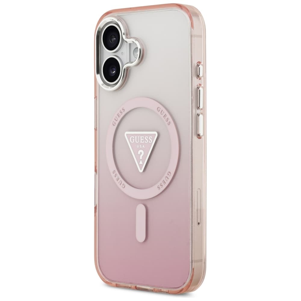 Guess IML Gradient Triangle Logo MagSafe iPhone 17 růžová - náhled 3