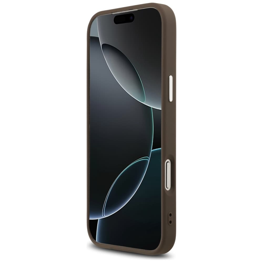 Guess Hardcase 4G Triangle Logo MagSafe iPhone 17 Pro Max hnědý - náhled 3