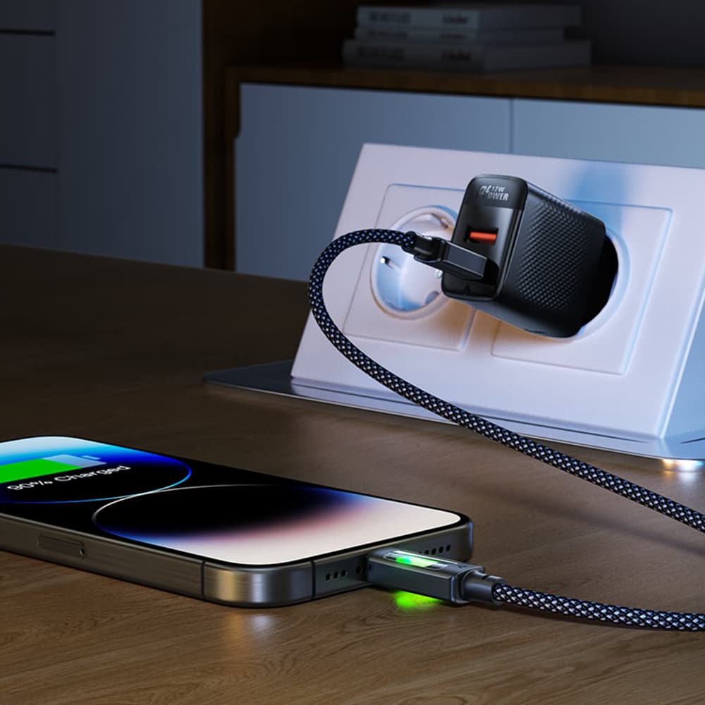 Acefast Datový kabel C21-04 Rychlé nabíjení USB na Type-C 1.2m černý - náhled 3