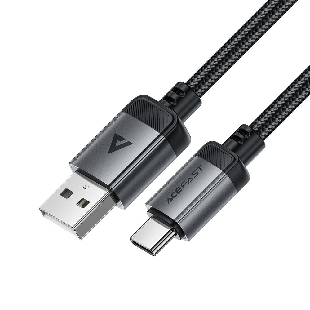 Acefast Data Cable C20-04 USB na Type-C 3A rychlé nabíjení odolný nylon 1.2m černý - náhled 3