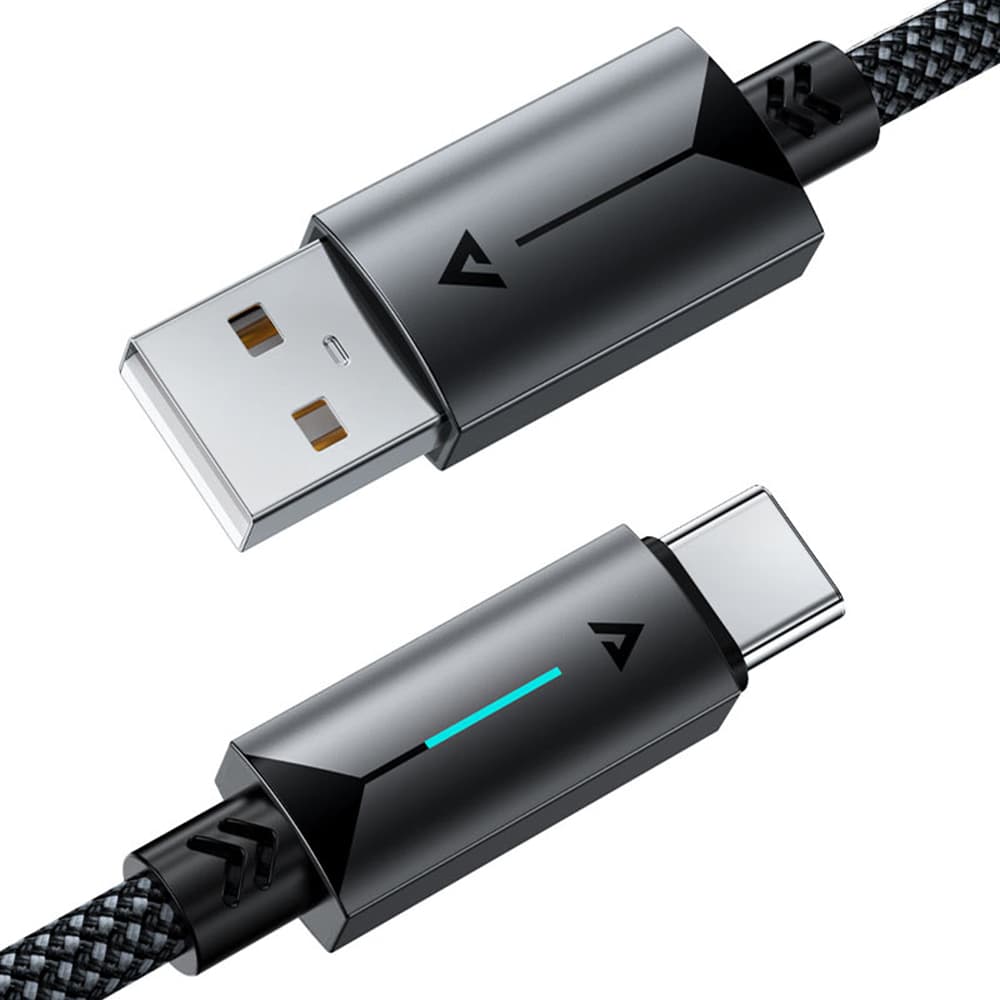 Acefast Data Cable C19-04 USB na Type-C Rychlonabíjecí 3A Odolný 1.2m Černý - náhled 3