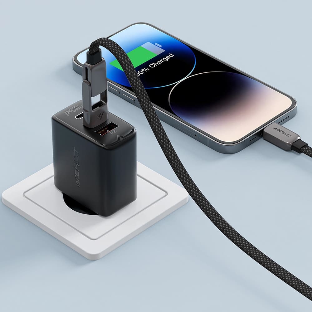 Acefast Data Cable C13-04 rychlonabíjecí Type-C na USB Type-C 1.2m černý - náhled 3