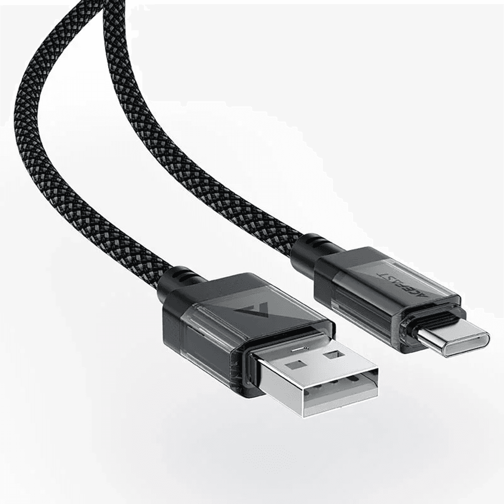 Acefast Data Cable C12-04 Rychlonabíjecí USB na Type-C 3A Černý 1.2m - náhled 3