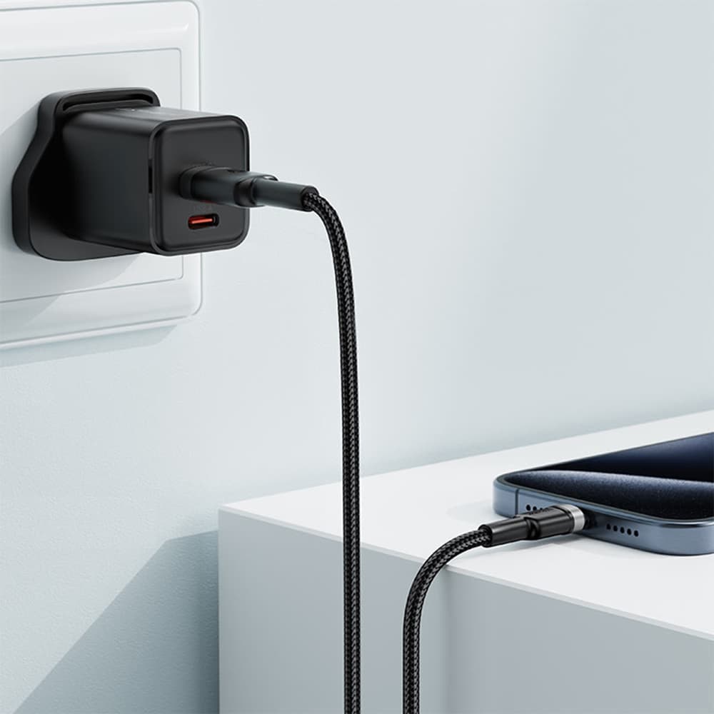 Acefast Data Cable C22-04 Rychlonabíjecí USB na Type-C 3A 1.2m černý - náhled 3