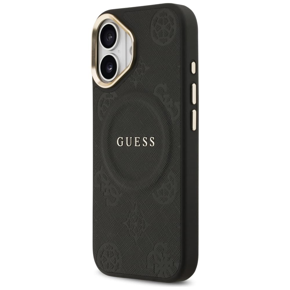 Kryt Guess - Peony Hot Stamp MagSafe (GUHMP17SPSAMSECK) - iPhone 17 Černý - náhled 3