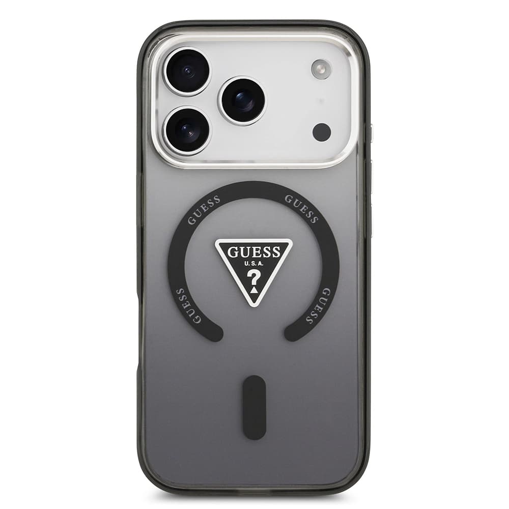 Guess IML Gradient Triangle Logo MagSafe iPhone 17 Pro Max černý - náhled 3