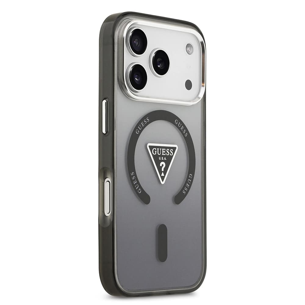 Guess IML Gradient Triangle Logo MagSafe iPhone 17 Pro černý - náhled 3