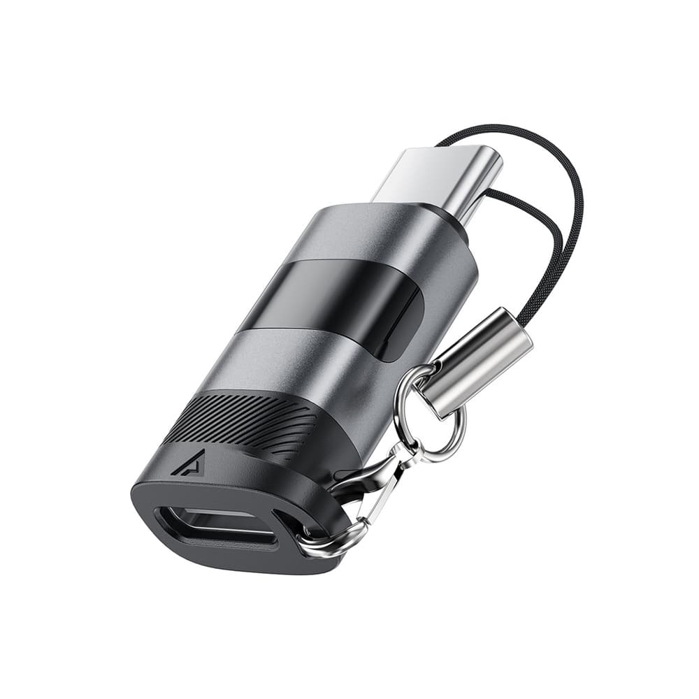 Acefast Adaptér J9 s digitálním displejem Type-C na USB-C kovově šedý - náhled 3