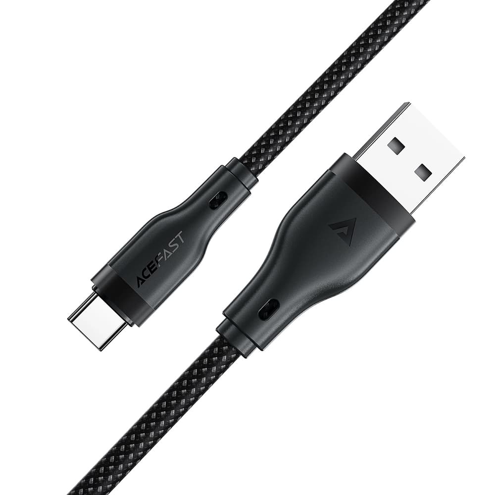 Acefast Data Cable C8-04 Rychlonabíjecí USB na Type-C 3A Nylon 1.2m černý - náhled 3