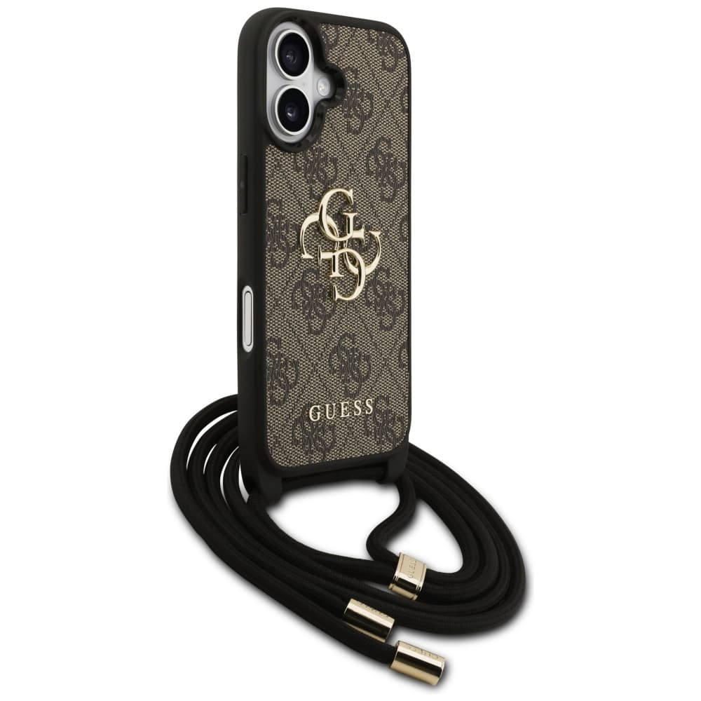 Guess Hardcase 4G CBDY Big Logo s popruhem iPhone 17 hnědý - náhled 3