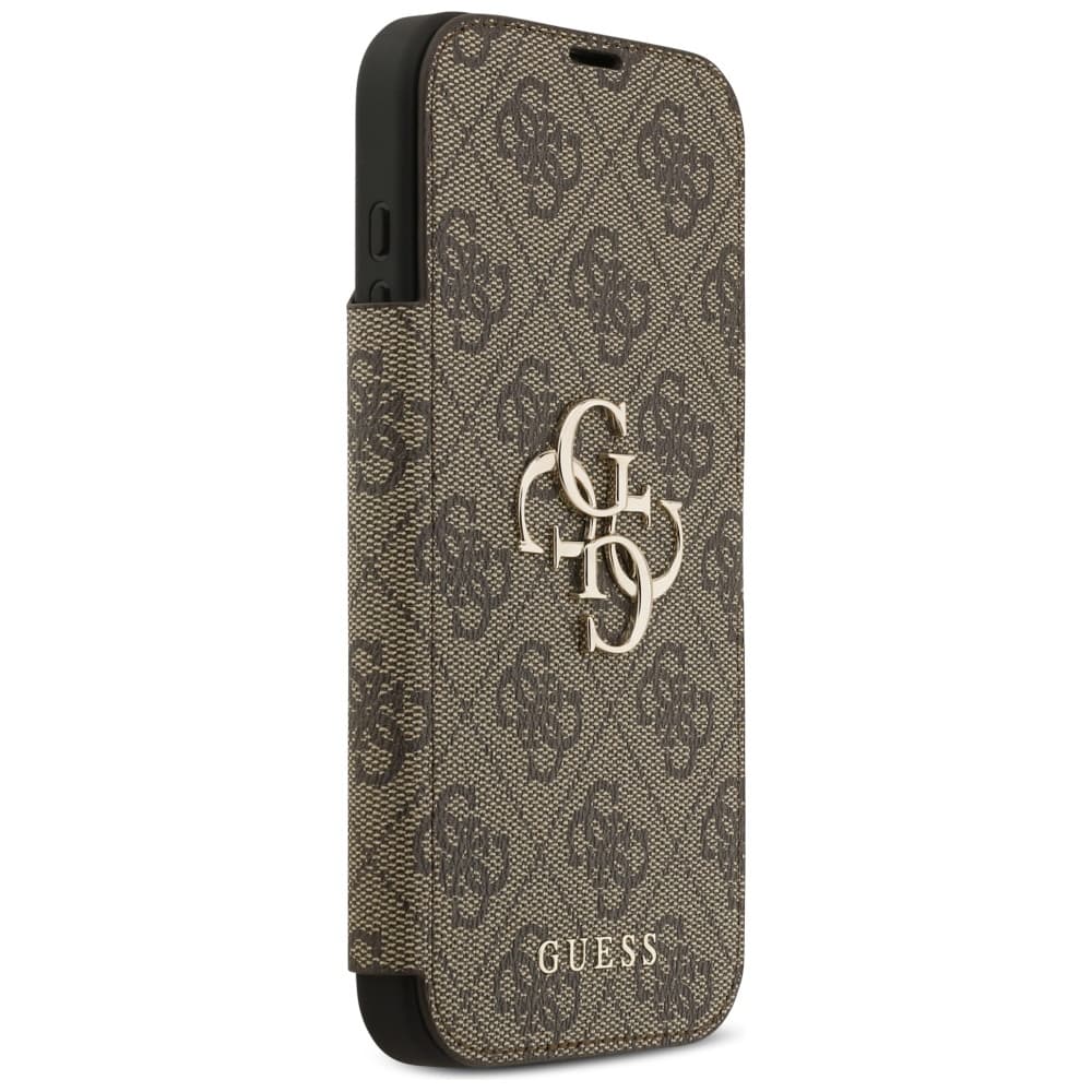 Guess Book 4G Metal Logo pouzdro iPhone 17 Pro Max hnědé - náhled 3
