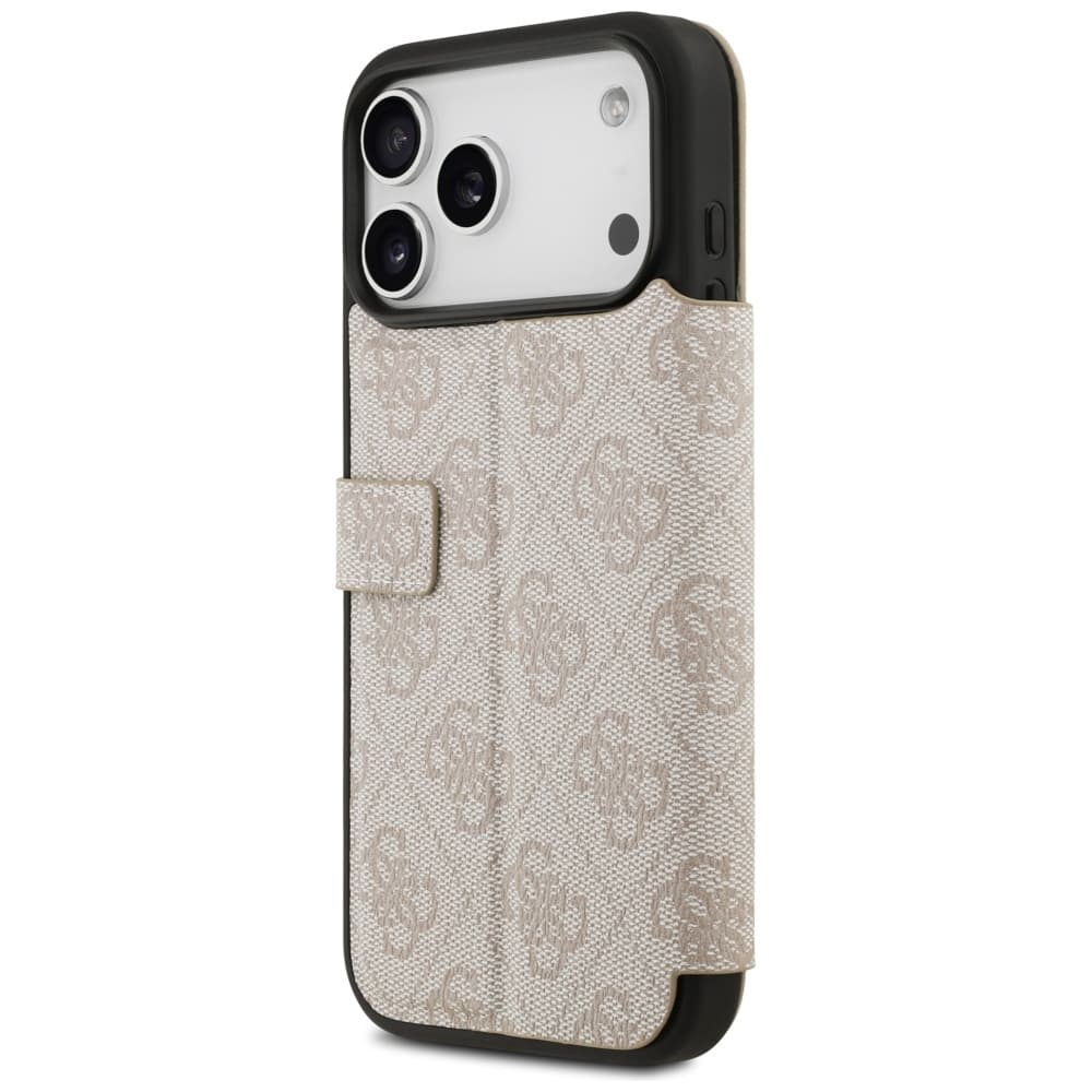 Guess Book 4G Metal Logo pouzdro iPhone 17 Pro Max růžové - náhled 3