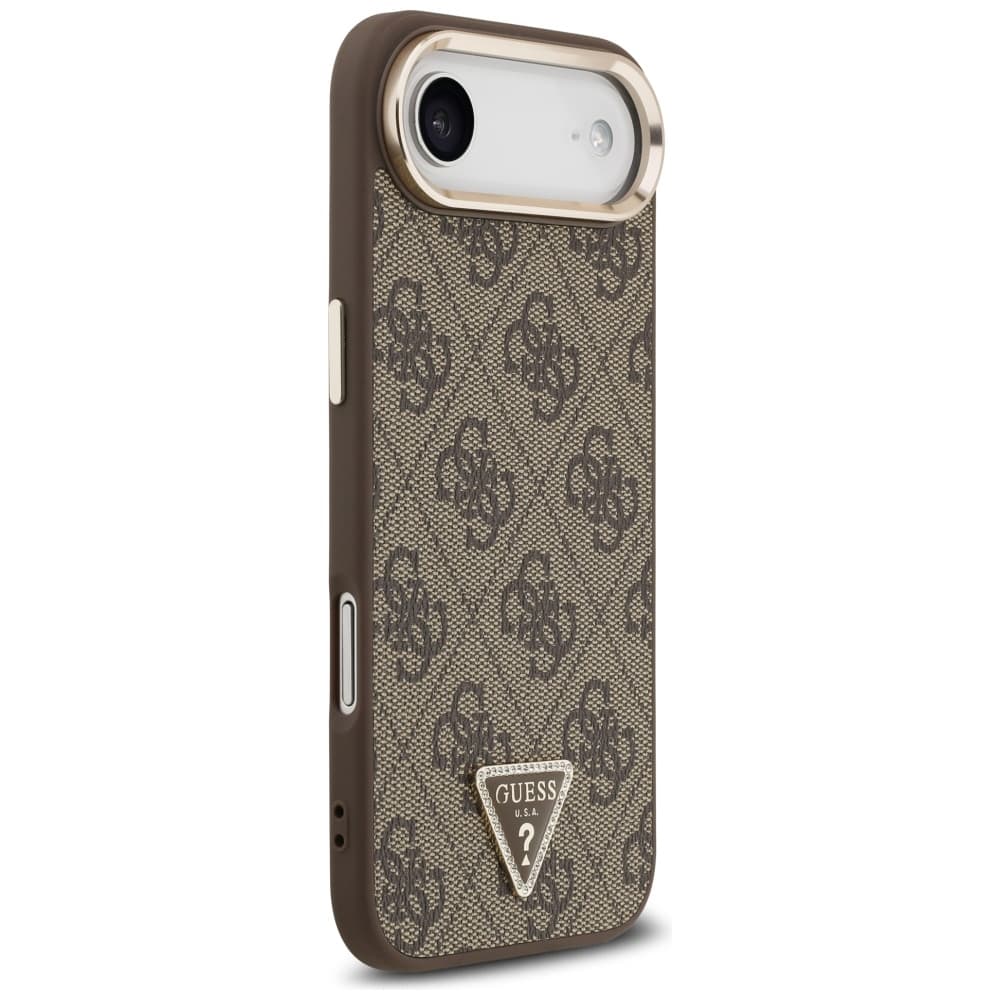 Guess Hardcase 4G Triangle Logo iPhone 17 Air Hnědá - náhled 3