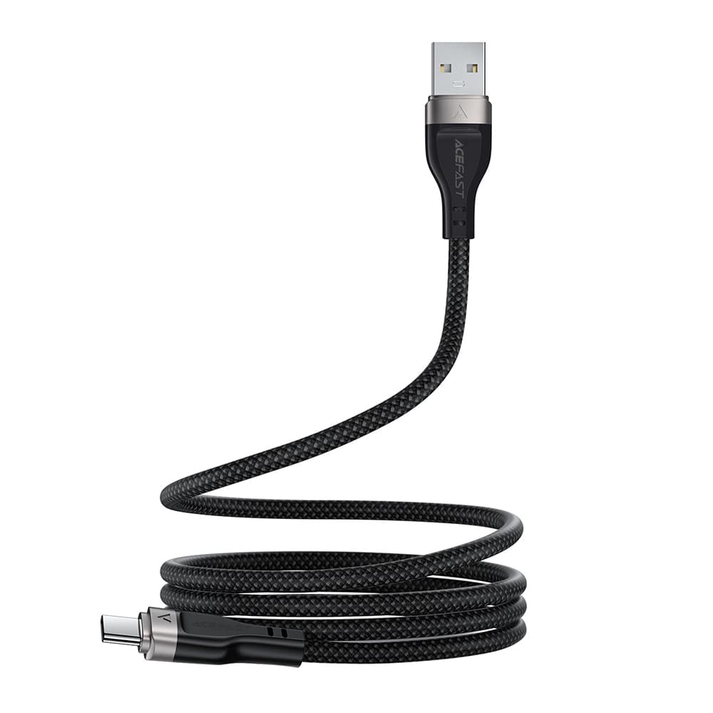 Acefast Data Cable C11-04 Magnetické navíjení Rychlé nabíjení USB na Type-C 3A Nastavitelná délka 1.2m černá - náhled 3
