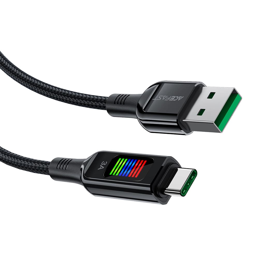 Acefast Datový kabel C7-04 USB na Type-C Rychlé nabíjení 1.2m černý - náhled 3