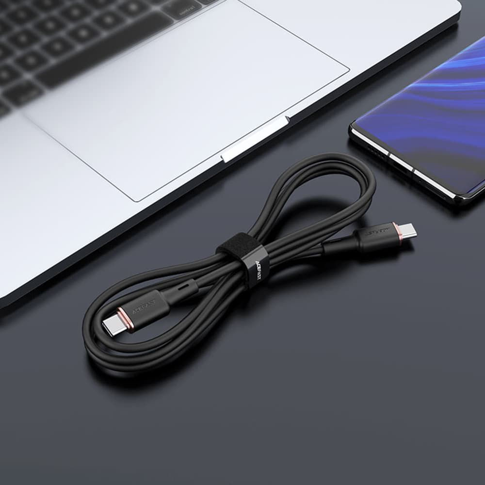 Acefast Datový kabel C2-03 Type-C na Type-C 60W 3A Rychlé nabíjení 1.2m černý - náhled 3