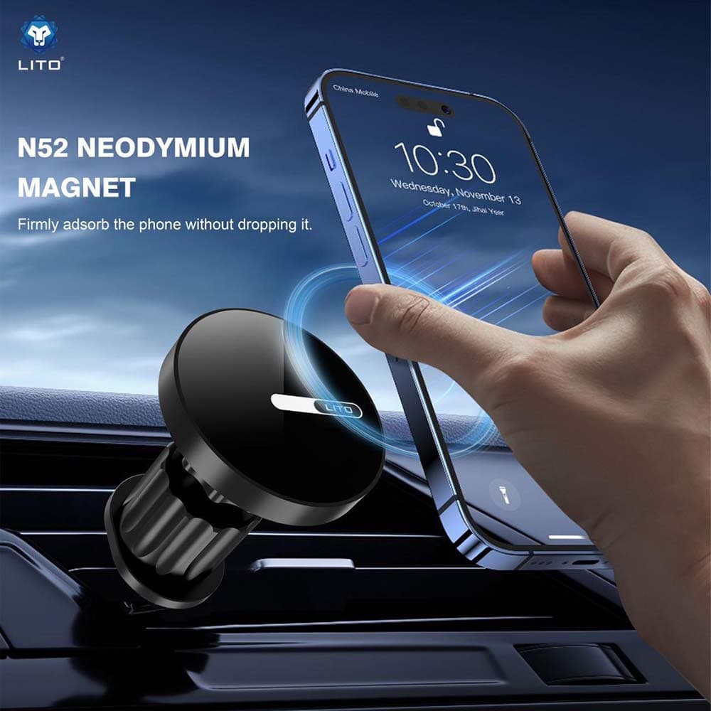 Lito Car Holder LT-W05 pro větrací otvor s magnetem černý - náhled 3